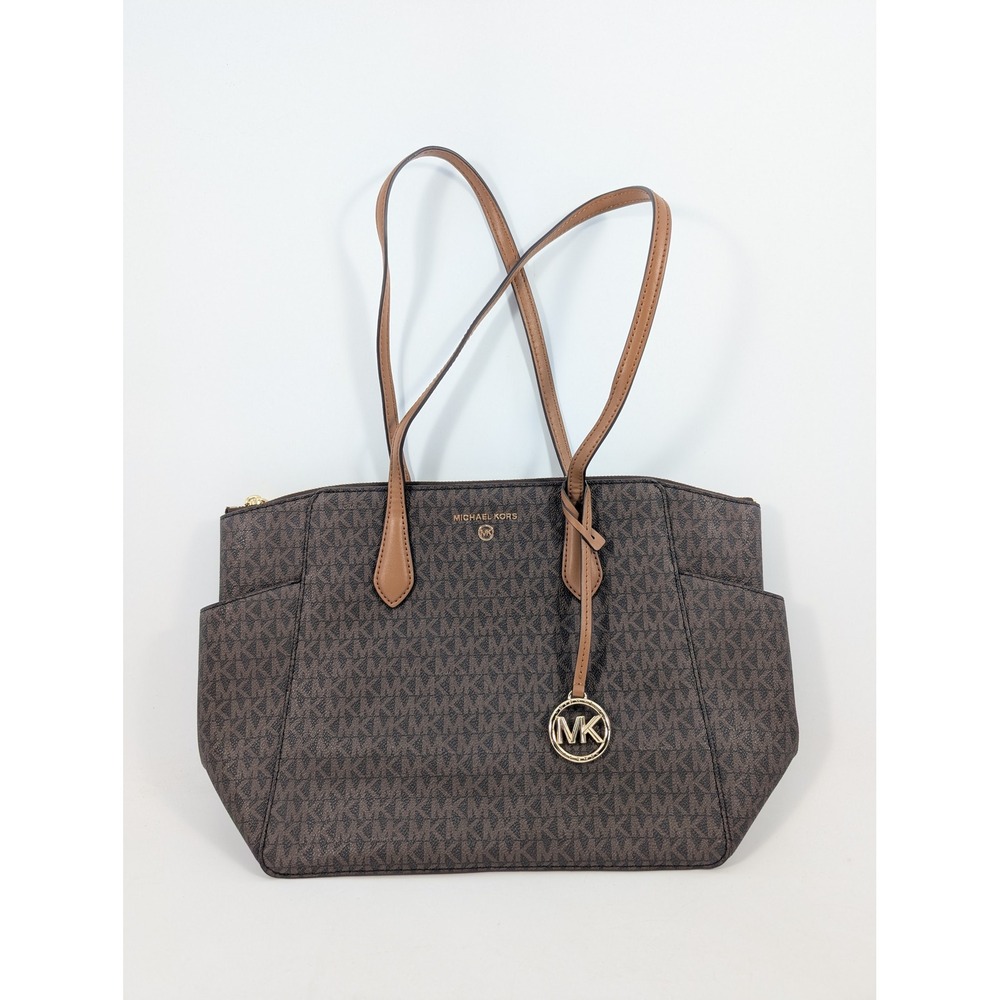 Michael Kors Marilyn Medium Tote Brown Acorn Logo Shoulder Bag - NEW NWT